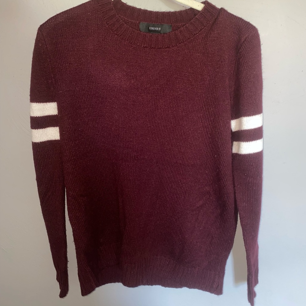 Womens Burgundy Forever 21 Sweater